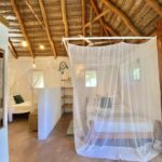 The beds all have quality mosquito nets at mozambeat motel